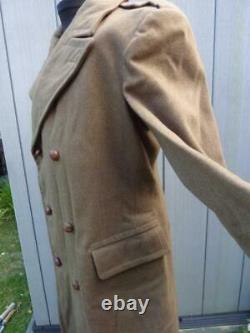 Post WWII 1954 British Army Military Officer's Melton Wool Greatcoat, Overcoat