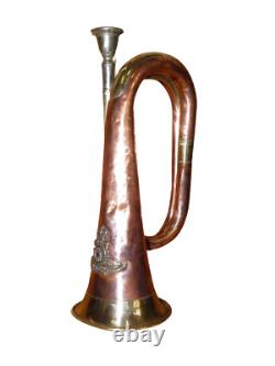 Post WWII Military Copper & Brass Bugle For The Royal Artillery Regiment