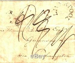 REVOLUTIONARY FRANCE SMUGGLED GB MAIL 1795 Posted Liverpool Cover EL Guernsey