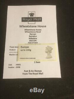 RM Post And Go Wheatstone House Europe Up To 100g 2015 Rarest Of The Rare MNH