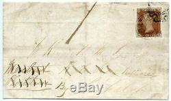 Rare 1844 cover 1d red-brown cancelled by Glenelg Mail Bag Seal to Lochalsh