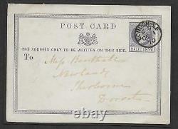 Rare 1870 First Day of Use of the ½d violet Post Office Postcard on October 1st
