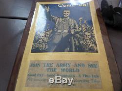 Rare Original British WW1 First world War Post Office Recruitment Poster board