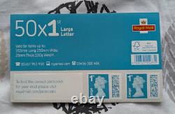 Royal Mail 1st Class Large Letter Postage Stamps New Barcode x 50 BBSL1