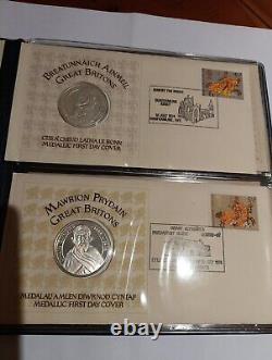 Royal Mail FDC Great Britons Silver Coin Covers 1974