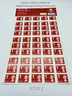 Royal Mail First Class Large Letter 1st Class Red Self Adhesive Stamps x200