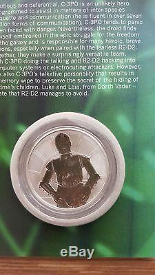 Royal Mail Limited edition 750-Star Wars C3PO Silver Proof Medal/Coin- 412/750