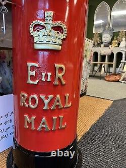 Royal Mail Pillar Box Queen Elizabeth 2nd freestanding Post box Cast Pillar box