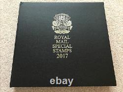 Royal Mail Special Stamps 2017 Year Book Leatherbound With Stamps & Minisheet