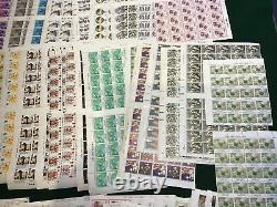 Royal Mail Stamps Face Value £2,000 Unused 1/2 Sheets and Part Sheets 70s-80s