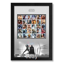 Royal Mail Star Wars Framed 30 Character Collectable Stamps Complete Collections