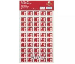 SALE? BRAND NEW 50 GENUINE ROYAL MAIL 1st CLASS LARGE LETTER POSTAGE STAMPS