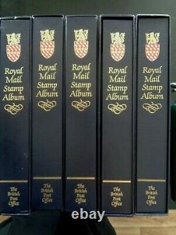 SET 5 x ROYAL MAIL HINGELESS GREAT BRITAIN STAMP ALBUMS 1971-2010 ALL LEAVES