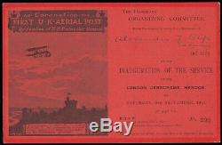 SG3211911 Windsor flight First UK Aerial Post- red invitation card to the He