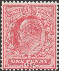 SG 281 1d Pale Carmine M7 (-) in Post Office fresh Unmounted Mint condition