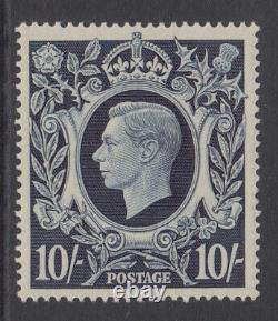 SG 478 10/- Steel Blue-Black Q32 (2) Post Office fresh Unmounted Mint condition