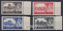 SG 536a-539a 2/6d to £1 1958 1st De La Rue Castle's set in Post Office fresh U. M