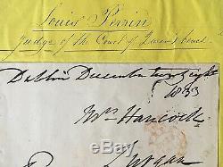 STAMPLESS MAIL(GOV. GEN. Of INDIA 1826)&(JUDGE of COURT QUEENS BEACH withLTR 1833)