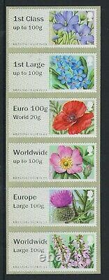SYMBOLIC FLOWERS 2021 LARGE RATES Collector Strip POST GO with RECEIPT