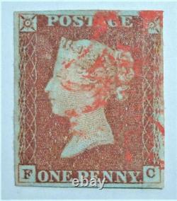 Scarce 1841 1d red 4 margin with red maltese cross post mark high cat value