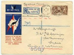 Scarce 1934 2/6d re-engraved issue on air mail cover to Papua New Guinea
