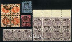 Set (28 stamps) of official mail. U. K. Army Official, Govt Parcels, I. R. Specimen