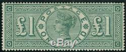Sg 212 £1 Green. A superb Post Office fresh unmounted mint example, cert