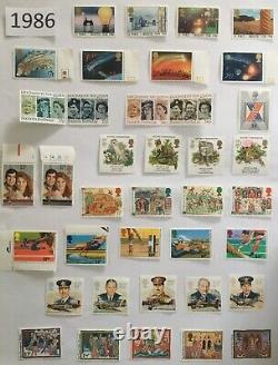 Stamp Collection (539 stamps) GB Commemoratives 1965-91 Unused and Unhinged