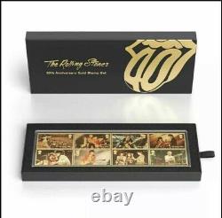 THE ROLLING STONES 60th Anniversary GOLD PLATED STAMP SET Royal Mail LTD 1962