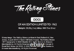 The Official Rolling Stones Silver Proof Stamp Ingot from Royal Mail