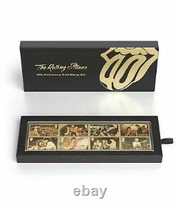 The Rolling Stones 60th Anniversary GOLD PLATED STAMP SET UK Royal Mail LTD 1962