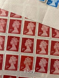 Unfranked 1st and 2nd class Royal Mail re-glued stamps quality 300 see below