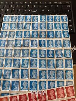 Unfranked 1st and 2nd class Royal Mail re-glued stamps quality 300 see below