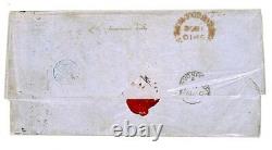 V75 GB AFRICA MAIL 1862 Cover Admiraly GunmakerEL Penny Red PERFORATION ERROR