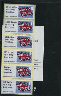 VERY Scarce ERROR Jersey rates ALL 6 UNIQUE On GB FLAGS POST & GO Collector