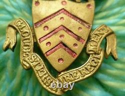 VICTORIAN Gloucestershire Regiment Officers Forage Cap Badge Post 1881 ANTIQUE