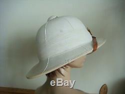 Vintage 1930's British Post WW1 Wolseley Tropical Sun Pith Helmet Size 7 1/4