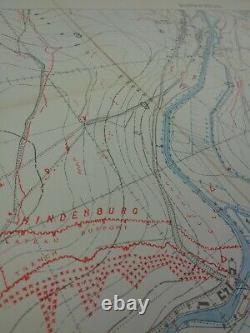 WW1 (1918) INFANTRY TRENCH Map Post-BATTLE of CAMBRAI Trenches (HINDENBURG LINE)