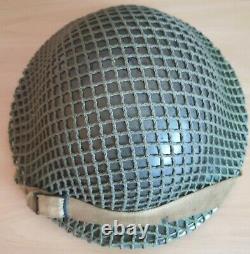 WW-II British Army Post-Dunkirk Heavy Netted MK-II Brodie Steel Helmet -1941