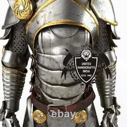 Wearable Medieval Plate Armour Full body Armor Suit With Chain Mail Limited