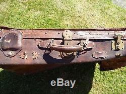 Windrush Ship Wreck Survivor Suitcase Army Post War Hong Kong Leather Amazing
