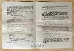 Ww1 Great Britain Royal Flying Corps Post Office Instructions Pamphlet 1915