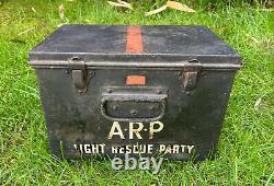Ww2 Arp Post (light Rescue Party) Blitz First Aid Metal Tin. Rare To Lrp