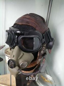 Ww2 RAF late patt C-type flying helmet small and late/post war mask