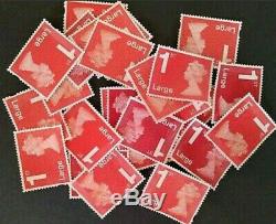 X1000 Royal Mail 1st Class Large Letter Stamps unfranked off paper security