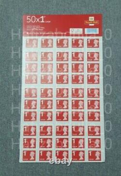 (X4) x50 BRAND NEW Royal Mail 1st class LARGE LETTER STAMPS